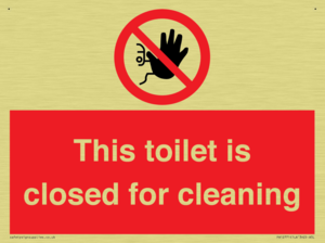 This toilet is closed for cleaning